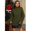 imageATHMILE Fall Fashion Sweaters for Women Turtleneck Long Sleeve Casual Loose Knit Pullover Tops Winter Clothes 2025Army Green
