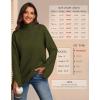 imageATHMILE Fall Fashion Sweaters for Women Turtleneck Long Sleeve Casual Loose Knit Pullover Tops Winter Clothes 2025Army Green