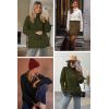 imageATHMILE Fall Fashion Sweaters for Women Turtleneck Long Sleeve Casual Loose Knit Pullover Tops Winter Clothes 2025Army Green
