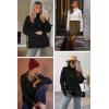 imageATHMILE Fall Fashion Sweaters for Women Turtleneck Long Sleeve Casual Loose Knit Pullover Tops Winter Clothes 2025Black