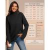 imageATHMILE Fall Fashion Sweaters for Women Turtleneck Long Sleeve Casual Loose Knit Pullover Tops Winter Clothes 2025Black