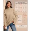 imageATHMILE Fall Fashion Sweaters for Women Turtleneck Long Sleeve Casual Loose Knit Pullover Tops Winter Clothes 2025Khaki