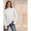 imageATHMILE Fall Fashion Sweaters for Women Turtleneck Long Sleeve Casual Loose Knit Pullover Tops Winter Clothes 2025White