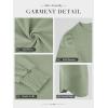 imageATHMILE Fall Long Sleeve Shirts for Women Business Casual Crewneck Tops Dressy Blouses with Smocked Cuffs Teacher OutfitsLight Green