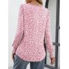 imageATHMILE Fall Long Sleeve Shirts for Women Business Casual Crewneck Tops Dressy Blouses with Smocked Cuffs Teacher OutfitsPink Dot