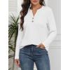 imageATHMILE Long Sleeve Shirts for Women 2025 Fall Outfits Henley Dressy Casual Tops Trendy Blouses Cute TShirts Fashion ClothesWhite