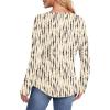 imageATHMILE Long Sleeve Shirts for Women Fall Fashion Tops 2025 Dressy Casual Blouses Trendy Pleated Tunic OutfitsBeige Black