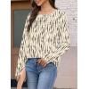 imageATHMILE Long Sleeve Shirts for Women Fall Fashion Tops 2025 Dressy Casual Blouses Trendy Pleated Tunic OutfitsBeige Black