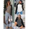 imageATHMILE Women Oversized Long Sleeve Shirt 2025 Fall Winter Casual Basics Top Loose Fit Tee Fashion Cute ClothesGrey Black