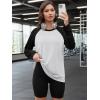 imageATHMILE Women Oversized Long Sleeve Shirt 2025 Fall Winter Casual Basics Top Loose Fit Tee Fashion Cute ClothesWhite Black