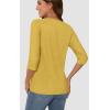 imageATHMILE Womens 34 Sleeve TShirts Summer Tops Fall Fashion Blouses Beach Vacation Clothes Spring Tunic 2025 TrendyYellow