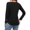 imageATHMILE Womens Long Sleeve Shirts Business Casual Blouse Dressy Fall Spring Basic Outfits Trendy Loose Fit Tunic TopsBlack