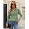 imageATHMILE Womens Long Sleeve Shirts Business Casual Blouse Dressy Fall Spring Basic Outfits Trendy Loose Fit Tunic TopsLight Green