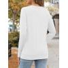 imageATHMILE Womens Long Sleeve Shirts Casual Loose Fit Tops Fall Fashion Outfits Dressy Basic Trendy Blouses ClothesWhite