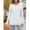 imageATHMILE Womens Long Sleeve Shirts Casual Loose Fit Tops Fall Fashion Outfits Dressy Basic Trendy Blouses ClothesWhite
