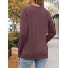imageATHMILE Womens Long Sleeve Shirts Casual Loose Fit Tops Fall Fashion Outfits Dressy Basic Trendy Blouses ClothesWine Red