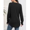 imageATHMILE Womens Tunic Tops to Wear with Leggings Fall Long Sleeve Thumb Hole Shirts Crew Neck Curved Hem Fashion Clothes 2025Black