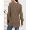 imageATHMILE Womens Tunic Tops to Wear with Leggings Fall Long Sleeve Thumb Hole Shirts Crew Neck Curved Hem Fashion Clothes 2025Coffee