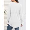 imageATHMILE Womens Tunic Tops to Wear with Leggings Fall Long Sleeve Thumb Hole Shirts Crew Neck Curved Hem Fashion Clothes 2025White