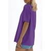imageATHMILE Womens Oversized T Shirts Loose Fit Crewneck Short Sleeve Tops Summer Casual Blouse 2025 Y2K Basic Tee BeachPurple