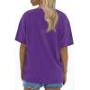 imageATHMILE Womens Oversized T Shirts Loose Fit Crewneck Short Sleeve Tops Summer Casual Blouse 2025 Y2K Basic Tee BeachPurple