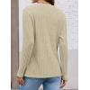 imageATHMILE Sweaters for Women Fashion Fall Outfits Long Sleeve Tops Pullover V Neck Casual Loose SweatshirtApricot