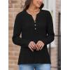 imageATHMILE Sweaters for Women Fashion Fall Outfits Long Sleeve Tops Pullover V Neck Casual Loose SweatshirtBlack