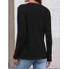 imageATHMILE Sweaters for Women Fashion Fall Outfits Long Sleeve Tops Pullover V Neck Casual Loose SweatshirtBlack