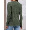 imageATHMILE Sweaters for Women Fashion Fall Outfits Long Sleeve Tops Pullover V Neck Casual Loose SweatshirtGreen