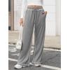 imageATHMILE Women Sweatpants Track Wide Leg Drawstring Soft Jogging Straight Pajama Sweats Lounge Teen Girl Athletic Pants 2025Grey