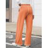 imageATHMILE Women Sweatpants Track Wide Leg Drawstring Soft Jogging Straight Pajama Sweats Lounge Teen Girl Athletic Pants 2025Orange