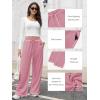imageATHMILE Women Sweatpants Track Wide Leg Drawstring Soft Jogging Straight Pajama Sweats Lounge Teen Girl Athletic Pants 2025Pink