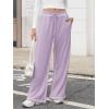 imageATHMILE Women Sweatpants Track Wide Leg Drawstring Soft Jogging Straight Pajama Sweats Lounge Teen Girl Athletic Pants 2025Purple