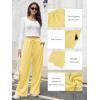 imageATHMILE Women Sweatpants Track Wide Leg Drawstring Soft Jogging Straight Pajama Sweats Lounge Teen Girl Athletic Pants 2025Yellow