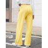 imageATHMILE Women Sweatpants Track Wide Leg Drawstring Soft Jogging Straight Pajama Sweats Lounge Teen Girl Athletic Pants 2025Yellow