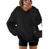 imageATHMILE Womens Oversized Hoodies V Neck Sweatshirts Y2K Clothes Long Sleeve Pullover Fall Winter Fashion Henley Outfits 2025Black
