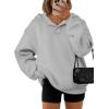 imageATHMILE Womens Oversized Hoodies V Neck Sweatshirts Y2K Clothes Long Sleeve Pullover Fall Winter Fashion Henley Outfits 2025Light Gray