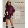 imageATHMILE Womens Oversized Turtleneck Sweaters Fall Fashion Outfits Batwing Sleeve Ribbed Tunic Winter Clothes 2025Wine Red