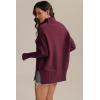 imageATHMILE Womens Oversized Turtleneck Sweaters Fall Fashion Outfits Batwing Sleeve Ribbed Tunic Winter Clothes 2025Wine Red