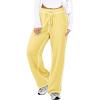 imageATHMILE Women Sweatpants Track Wide Leg Drawstring Soft Jogging Straight Pajama Sweats Lounge Teen Girl Athletic Pants 2025Yellow