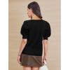 imageATHMILE Womens Puff Short Sleeve Sweater Tops 2025 Spring Summer Fall Trendy Casual T Shirts BlousesBblack