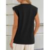 imageATHMILE Womens Sleeveless Summer Tank Tops Casual Trendy T Shirts Basic Trendy Cap Sleeve Oversized TeeBlack