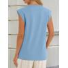imageATHMILE Womens Sleeveless Summer Tank Tops Casual Trendy T Shirts Basic Trendy Cap Sleeve Oversized TeeBlue