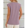 imageATHMILE Womens Sleeveless Summer Tank Tops Casual Trendy T Shirts Basic Trendy Cap Sleeve Oversized TeeDark Pink