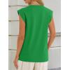 imageATHMILE Womens Sleeveless Summer Tank Tops Casual Trendy T Shirts Basic Trendy Cap Sleeve Oversized TeeGreen