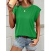 imageATHMILE Womens Sleeveless Summer Tank Tops Casual Trendy T Shirts Basic Trendy Cap Sleeve Oversized TeeGreen