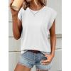 imageATHMILE Womens Sleeveless Summer Tank Tops Casual Trendy T Shirts Basic Trendy Cap Sleeve Oversized TeeWhite