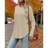 imageATHMILE Long Sleeve Shirts for Women Tunic Fall Tops Loose Fit Dressy Crew Neck Basic Sweaters 2025Apricot