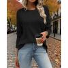 imageATHMILE Long Sleeve Shirts for Women Tunic Fall Tops Loose Fit Dressy Crew Neck Basic Sweaters 2025Black