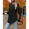 imageATHMILE Long Sleeve Shirts for Women Tunic Fall Tops Loose Fit Dressy Crew Neck Basic Sweaters 2025Black
